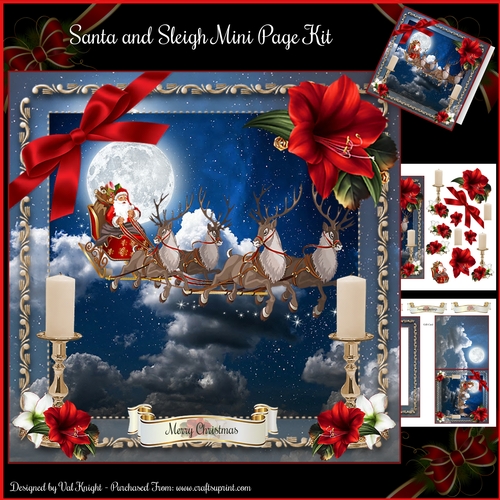 Santa and Sleigh Mini Page Kit