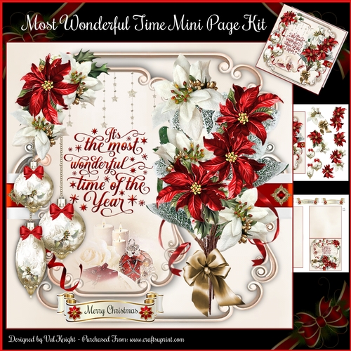 Most Wonderful Time Of The Year Christmas Mini Page Kit