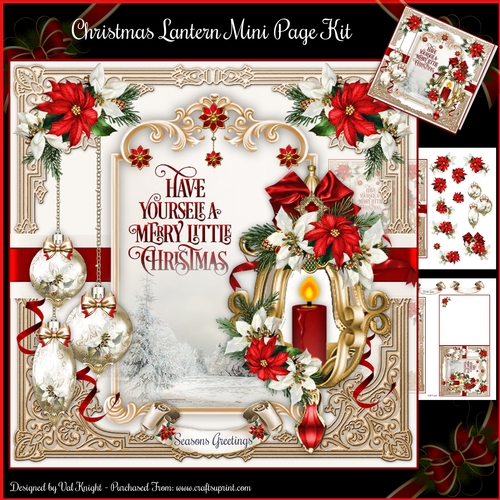 Christmas Lantern Mini Page Kit