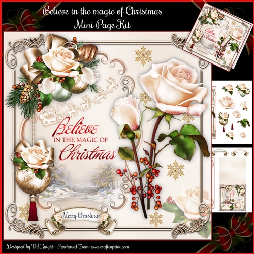 Believe in the magic of Christmas Mini Page Kit