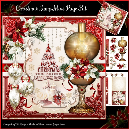 Christmas Lamp Mini Page Kit
