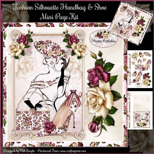 Fashion Silhouette Handbag & Shoe Mini Page Kit