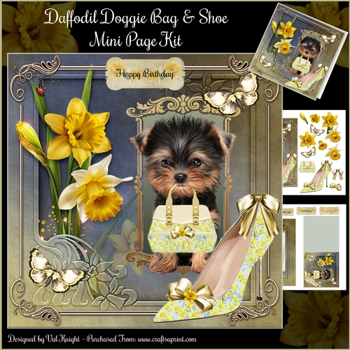 Daffodil Doggie Bag & Shoe Mini Page Kit
