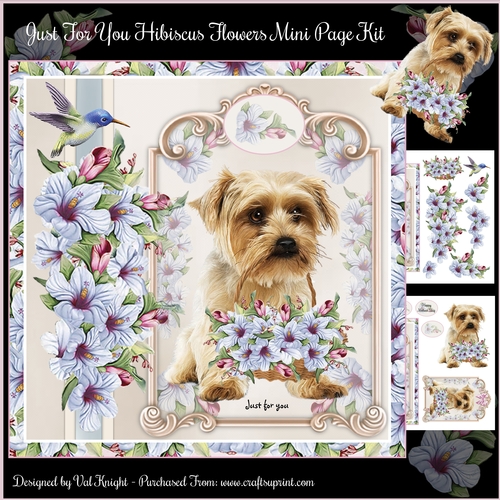Just For You Hibiscus Flowers Mini Page Kit