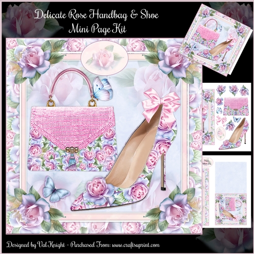 Delicate Rose Handbag & Shoe Mini Page Kit