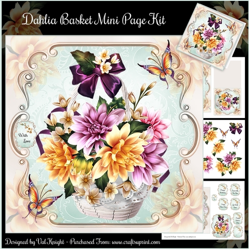 Dahlia Basket Mini Page Kit