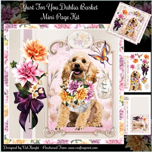 Just For You Dahlia Basket Mini Page Kit