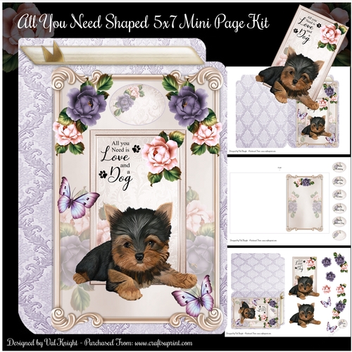 All You Need 2 - 5x7 Shaped Book Mini Page Kit