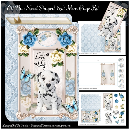 All You Need 3 - 5x7 Shaped Book Mini Page Kit