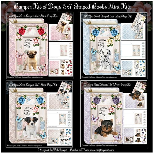 Bumper Kit of Dog 5x7 Shaped Books Mini Kits