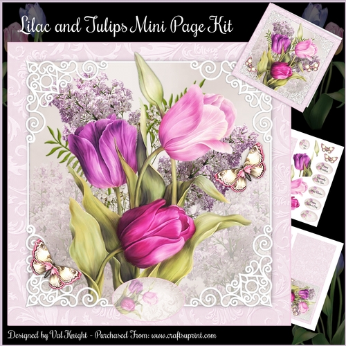 Lilac & Tulips Mini Page Kit
