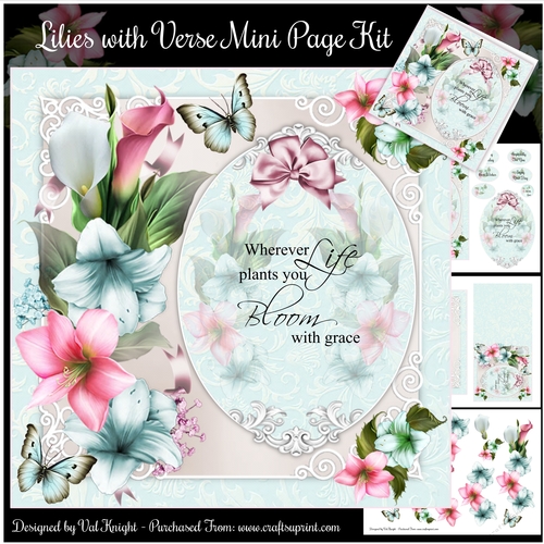 Lilies with Verse Mini Page Kit