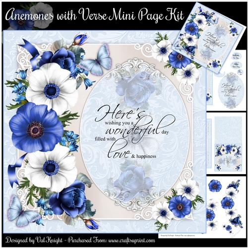 Anemones with Verse Mini Page Kit