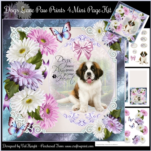 Dogs Leave Paw Prints 4 Mini Page Kit