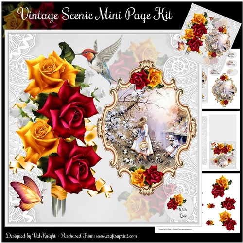 Vintage Scenic 3 Mini Page Kit