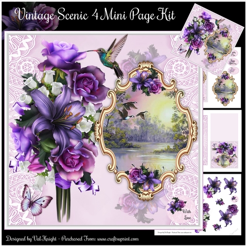 Vintage Scenic 4 Mini Page Kit