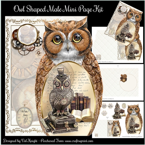 Owl Shaped Male Mini Page Kit