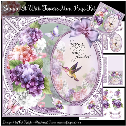 Saying It With Flowers Mini Page Kit