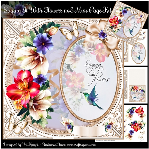 Saying It With Flowers no3 Mini Page Kit