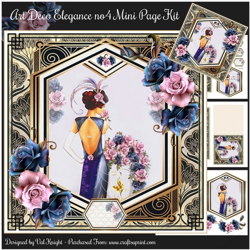 Art Deco Elegance no4 Mini Page Kit