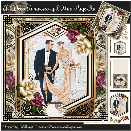 Art Deco Anniversary 2 Mini Page Kit