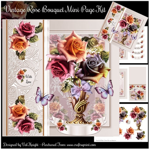 Vintage Rose Mini Page Kit
