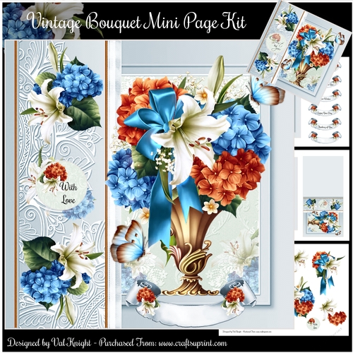 Vintage Bouquet Mini Page Kit