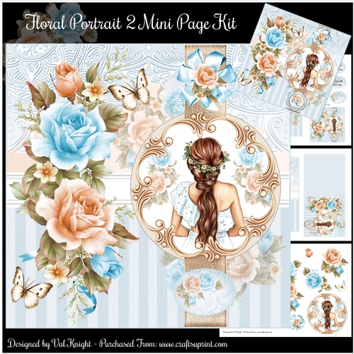 Floral Portrait no2 Mini Page Kit