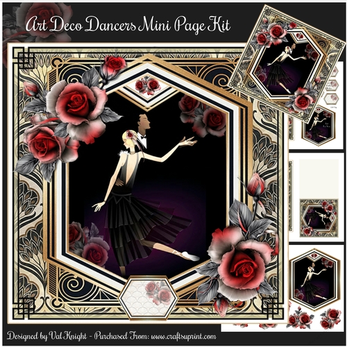 Art Deco Dancers Mini Page Kit 