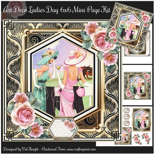 Art Deco Ladies Day 6x6 Mini Page Kit