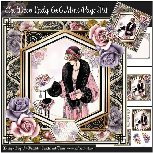 Art Deco Lady 6x6 Mini Page Kit