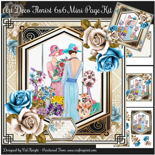 Art Deco Florist 6x6 Mini Page Kit