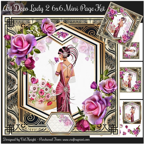 Art Deco Lady no2 6x6 Mini Page Kit