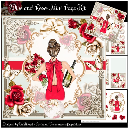 Wine and Roses Mini Page Kit