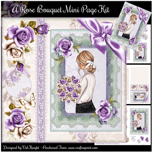 A Rose Bouquet Mini Page Kit