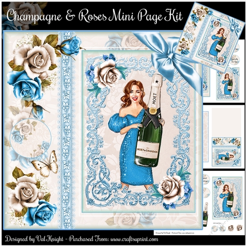Champagne & Roses Mini Page Kit