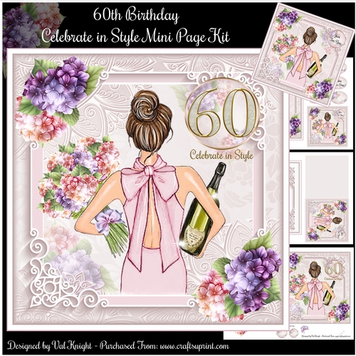 60th Birthday - Celebrate in Style Mini Page Kit