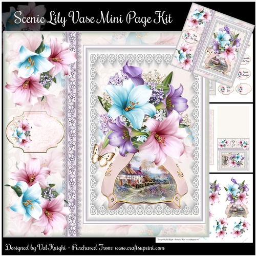 Scenic Lily Vase Mini Page Kit