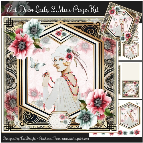 Art Deco Lady 2 - Mini Page Kit 