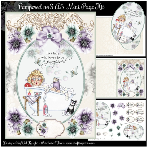 Pampered no3 A5 Mini Page Kit