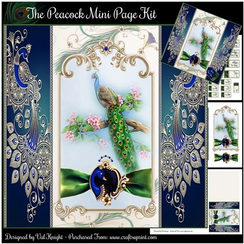 Beautiful Peacock Mini Page Kit