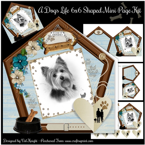 A Dogs Life 6x6 Shaped Mini Page Kit