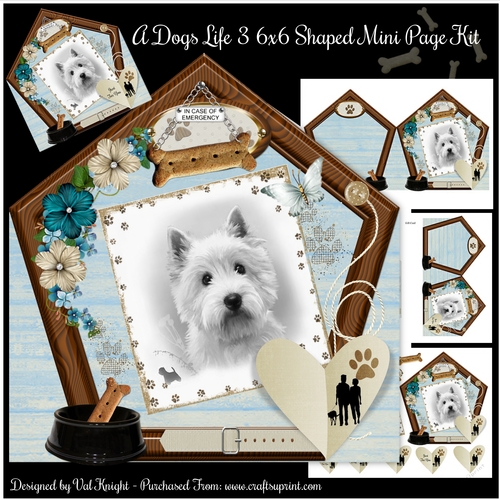 A Dogs Life 3 6x6 Shaped Mini Page Kit