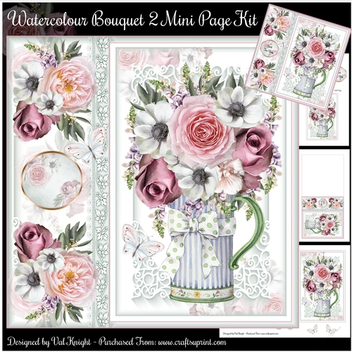 Watercolour Bouquet 2 Mini Page Kit