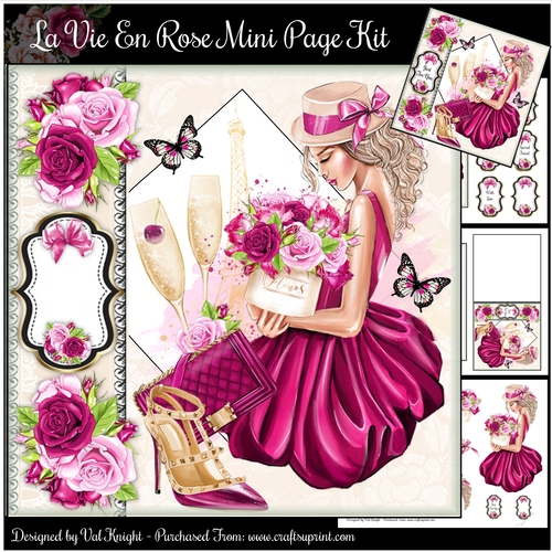 La Vie En Rose Mini Page Kit