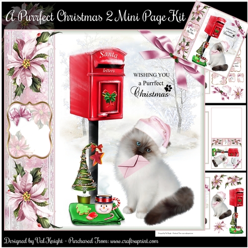 A Purrfect Christmas 2 Mini Page Kit   