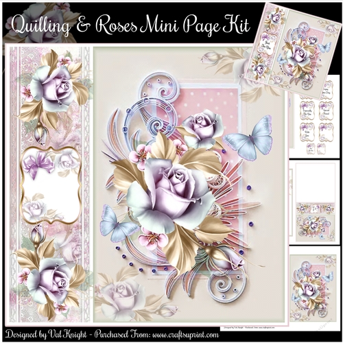 Quilling & Roses Mini Page Kit