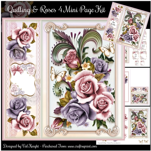 Quilling & Roses 4 Mini Page Kit