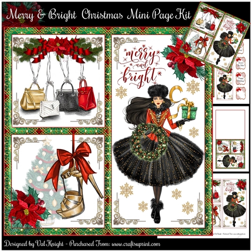 Merry & Bright Christmas Fashion Mini Page Kit 