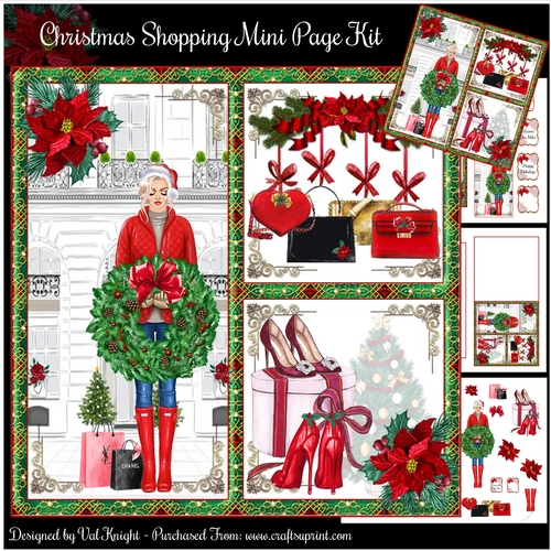Christmas Shopping Mini Page Kit